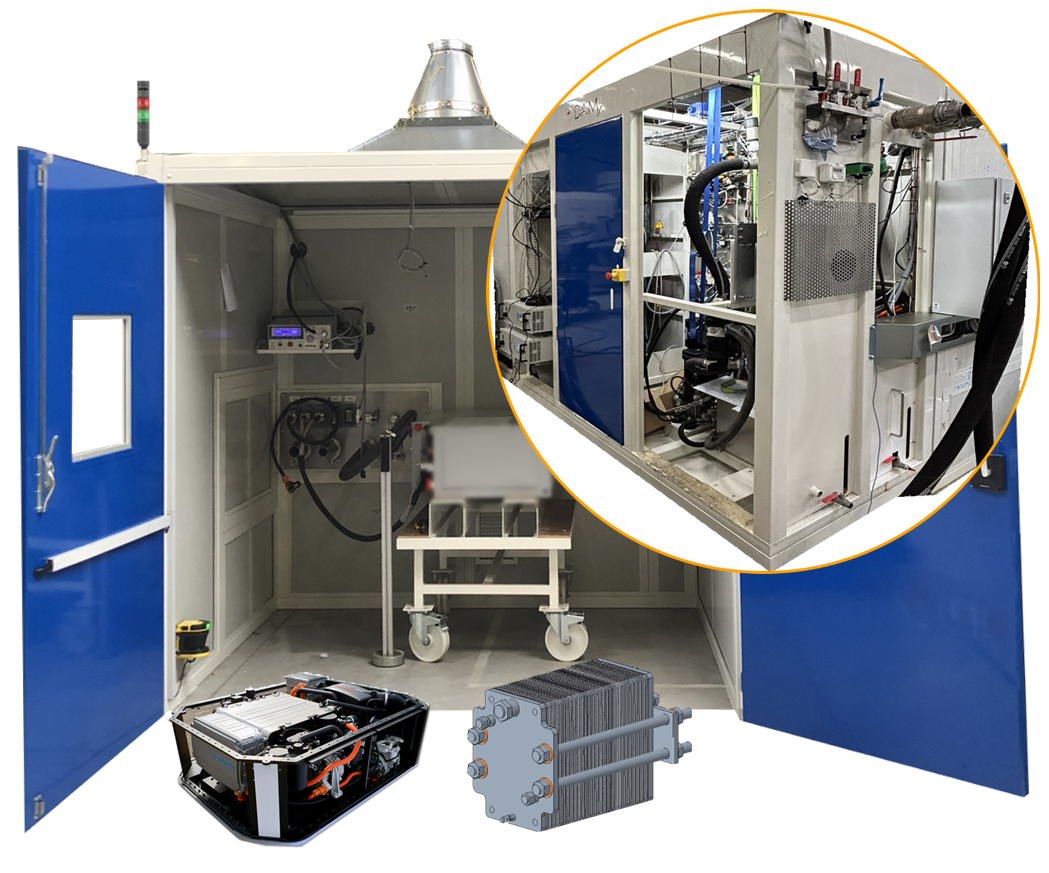 test bench end of line fuel cell hydrogen dam group